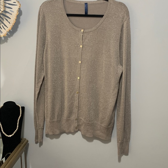 Falls Creek silver button up cardigan size xl - Picture 2 of 6